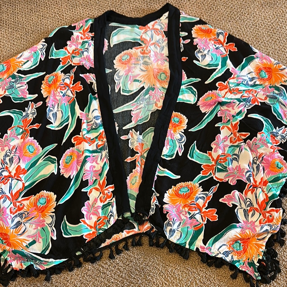 Trina Turk Multicolor Floral Swim Coverup